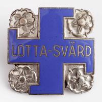 Somijas aizsardžu organizācijas Lotta Svärd simbolika.