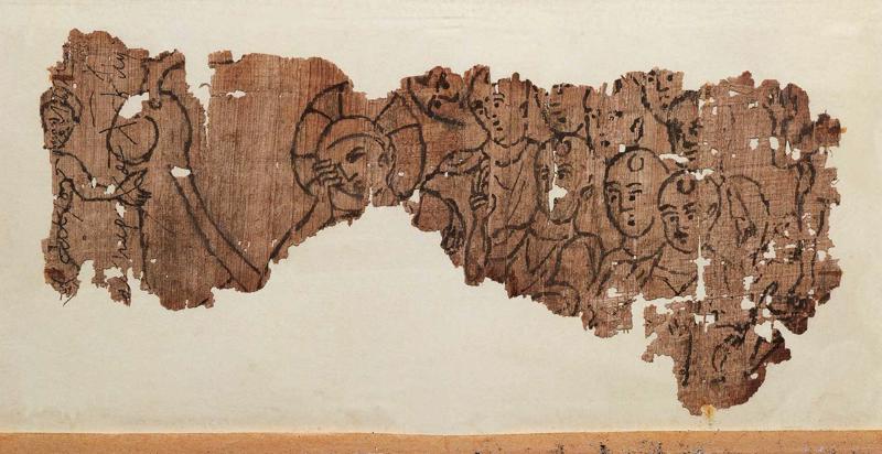 Papirusa fragments ar Jēzu Kristu un apustuļiem. Ēģipte, 2. gs.