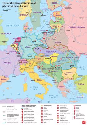 Teritoriālie pārveidojumi Eiropā pēc Pirmā pasaules kara.
