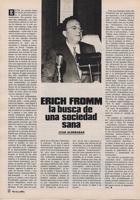 Huana Aldebarana (Juan Aldebarán) raksts "Ērihs Fromms, veselīgas sabiedrības meklējumi" (Erich Fromm, la busca de una sociedad sana) izdevumā Triunfo. Año XXXIII, n. 896 (29.03.1980.).