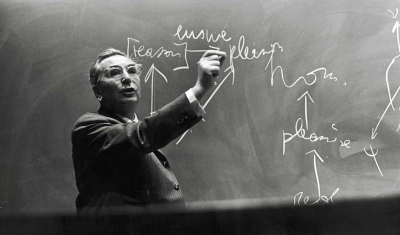Viktors Frankls lekcijas laikā. ASV, 1967. gads.