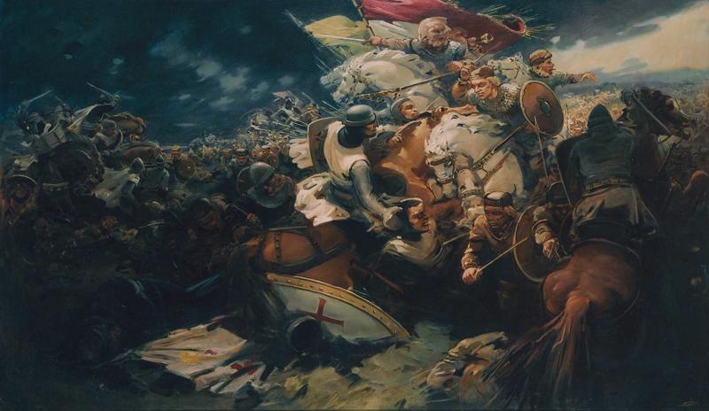 Voldemāra Vimbas lielformāta glezna “Saules kauja” (ap 1937. gadu).