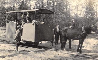 Baldones zirgu tramvajs. Ap 1930. gadu.