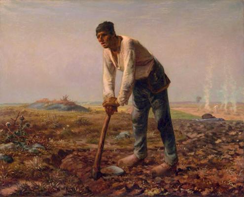 Žans Fransuā Millē. “Zemnieks ar kapli”. 1860.–1862. gads.