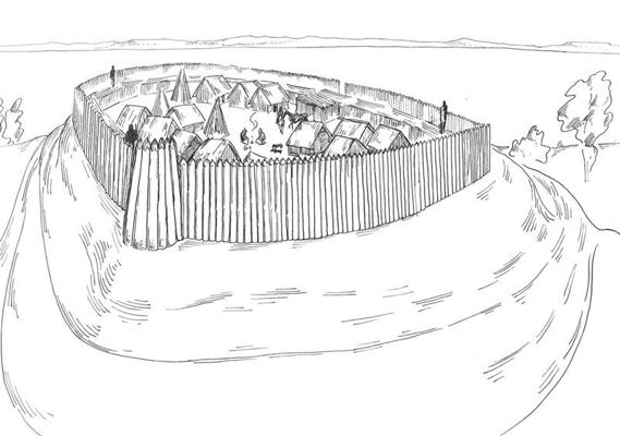 Brikuļu pilskalna (9. gs. p. m. ē. ‒ 1. gs. m. ē.) rekonstrukcija.