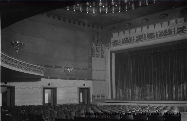 Kinoteātra "Palladium" Art Deco interjers Marijas ielā 21. 20. gs. 20.–30. gadi.