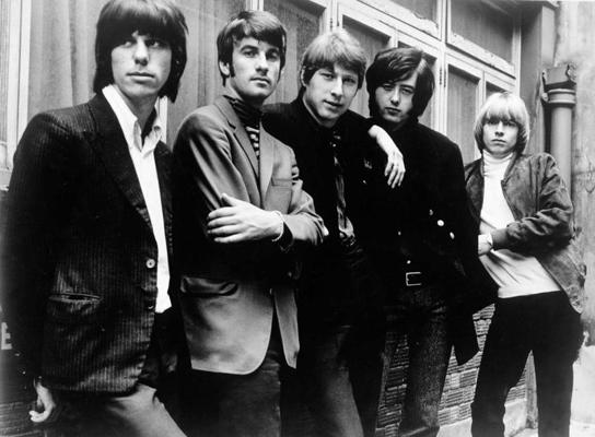 The Yardbirds: Džefs Beks, Kriss Dreža, Džims Makartijs, Džimijs Peidžs un Kīts Relfs. Lielbritānija, 1966. gads.