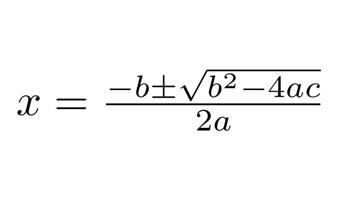 Kvadrātiskā formula izsaka kvadrātvienādojuma ax2 + bx + c = 0 (kur a nav 0) saknes ar tā koeficientiem.