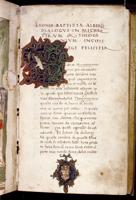 Leona Batistas Alberti manuskripta pirmā lapa. Itālija, 15. gs.