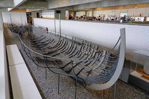 Roskildes Vikingu kuģu muzeja ekspozīcija. Dānija, 25.09.2018.