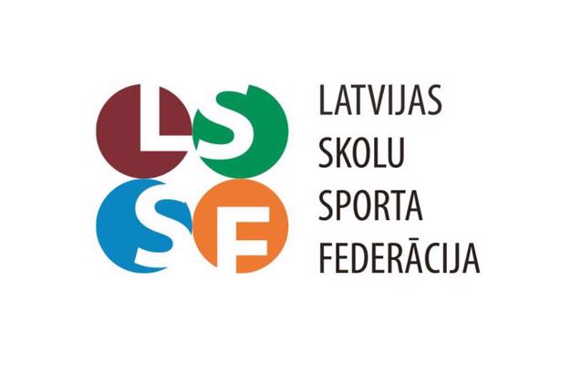 Latvijas Skolu sporta federācijas logo.