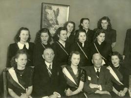 Studenšu korporācija "Staburadze" uzņem goda filistrus Minhenē, 05.03.1949.