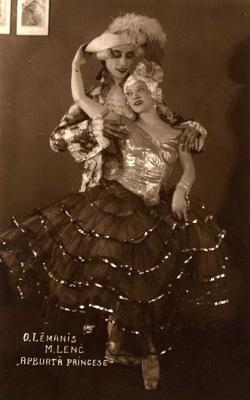 Osvalds Lēmanis un Melānija Lence baletā “Apburtā princese”. Latvijas Nacionālā opera, 1929. gads.