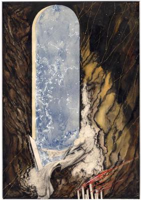 Kārlis Padegs. "Sapņu zīmētājs". 1939. gads. Papīrs, tuša, akvarelis. 33 x 23,3 cm.
