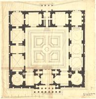 Arhitekta Leo fon Klences projektētās Gliptotēkas plāns. Minhene, Vācija, 1830. gads.
