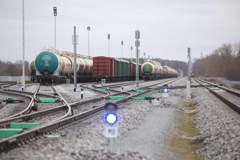 2015. gadā ekspluatācijā nodotās Bolderājas dzelzceļa stacijas sliežu ceļi. 2015. gads.