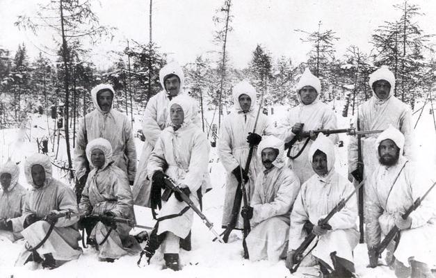 19. Sibīrijas strēlnieku pulka karavīri Ložmetējkalna rajonā. 01.1917.