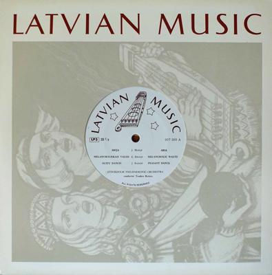 Skaņu plašu apgāda Latvian Music plašu apvalks. 1956. gads.