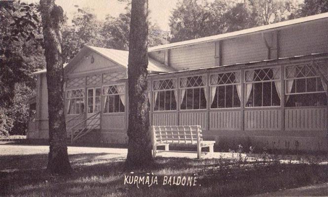 Kūrmāja Baldonē, skats no verandas puses, 20. gs. 30. gadi.
