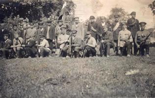 Partizānu vienība jeb "zaļā armija" Ērgļos, 1919. gads.