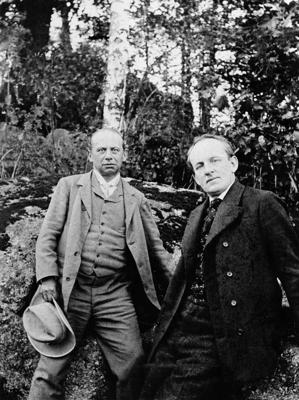Gerharts Hauptmanis un Oto Brāms. 1904. gads.