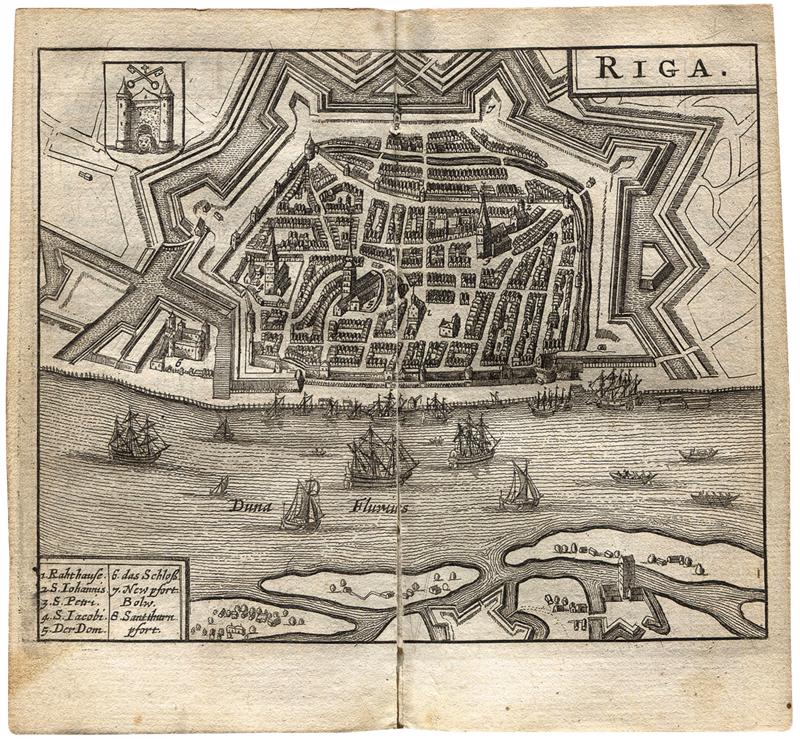 Rīgas plāns. Ap 1638.–1656. gadu.