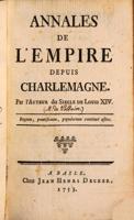 Voltēra darba "Impērijas annāles" titullapa. 1753. gads.