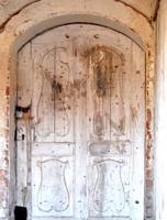 Vangas muižas klēts durvju vērtnes no 18. gadsimta. 2014. gada pavasaris.