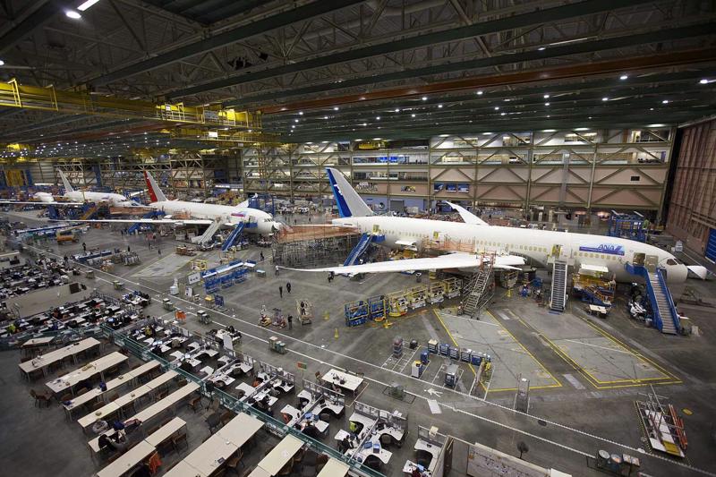 Boeing Everetas fabrika. Vašingtona, ASV, 2011. gads.