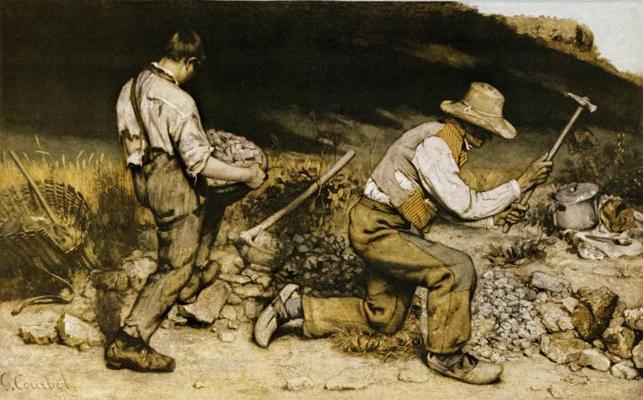 Gistavs Kurbē. “Akmeņu skaldītāji”, 1849. gads, gājusi bojā 1945. gadā.