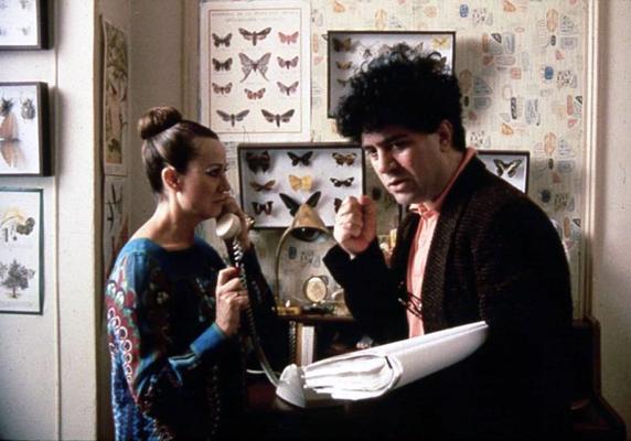 Pedro Almodovars uzņemot filmu "Sievietes uz nervu sabrukuma robežas". 1988. gads.