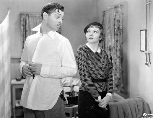 Klārks Geibls un Klodete Kolbēra filmā "Tas notika kādā naktī", 1934. gads.