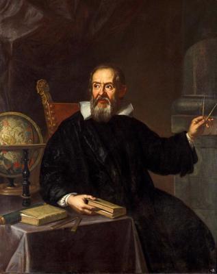 Galileo Galilejs. Glezna, 18. gs. Eļļa uz audekla.