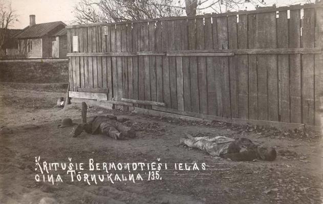 Kritušie bermontiādes laikā. 1919. gads.
