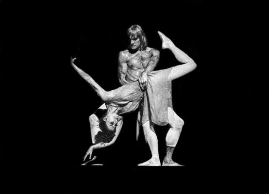 Aleksandrs Godunovs un Maija Pļisecka Rolāna Petī baletā "Rozes nāve" (La Rose Malade, 1973). Metropoles opera, Ņujorka. 21.09.1974.