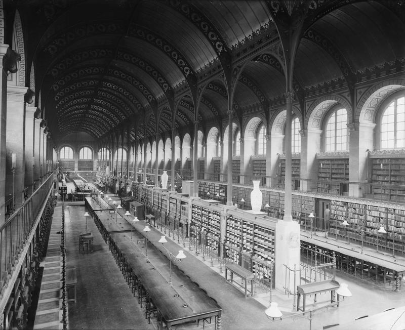 Sv. Ženevjēvas bibliotēkas lasītava. Parīze, ap 1880. gadu.