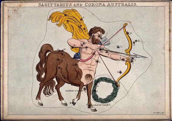 Zodiaka zvaigznājs – Strēlnieks. Ap 1825. gadu.