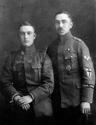 Rietumu brīvprātīgo armijas Štefera brīvkorpusa karavīri. Jelgava, 1919. gads.