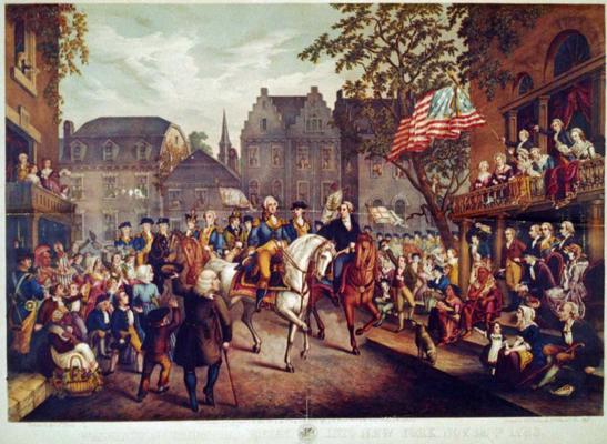 Džordža Vašingtona triumfālā ierašanās Ņujorkā, 25.11.1783.