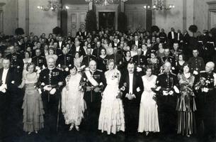 Smagās artilērijas pulka 10. gadadienai veltīta balle Virsnieku klubā Rīgā. 10.05.1931.