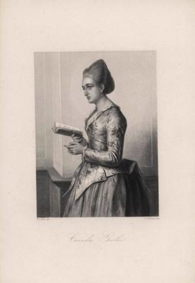 Johana Volfganga fon Gētes māsa Kornēlija Gēte. Gravīra. Leipciga, 1864. gads.