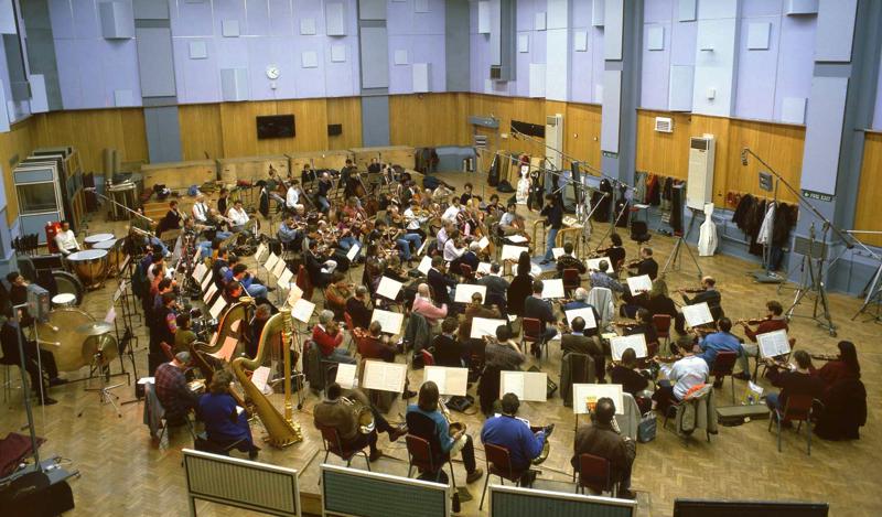 Londonas Simfoniskā orķestra ieraksts Abbey Road Pirmajā ierakstu studijā. Londona, Lielbritānija, 1993. gads.