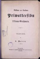 Māteru Jura sagatavotais Civillikuma priekšteča teksts latviešu valodā ar nosaukumu “Vidzemes un Kurzemes Privāttiesību Likumu grāmata”, publicēta Liepājā 1885. gadā.