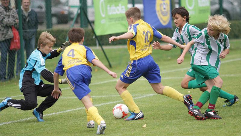 “OKartes” Latvijas jaunatnes futbola čempionāta spēle Ventspilī.