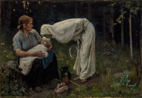Janis Rozentāls. "Nāve". 1897. gads. Audekls, eļļa. 69 x 98 cm.