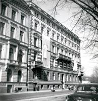 Rīgas Medicīnas institūta ēka Padomju bulvārī 12. Rīga, 20. gs. 50.–60. gadi.