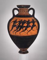 Terakota amfora – balva uzvarētājiem Antīkajās olimpiskajās spēlēs. 530. gads p. m. ē.