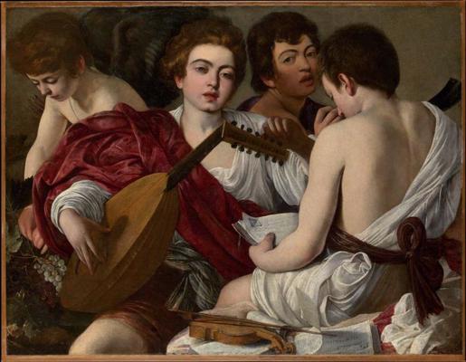 Karavadžo (Caravaggio). "Muzikanti" (angļu The Musicians, itāļu Concerto). 1597. gads.