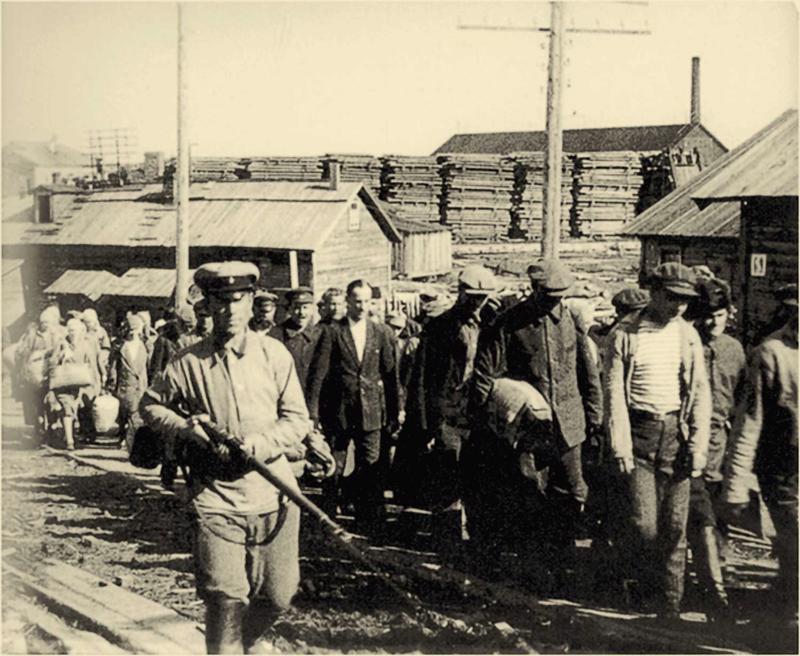 Solovku nometne un cietums uz salas Baltajā jūrā, kur tika nometināti Padomju Savienības politiskie ieslodzītie. 1927.–28. gads.