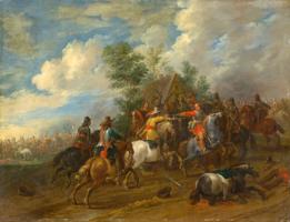Pīters Meileners (Pieter Meulener). "Kavalērijas cīņa". 1651. gads.